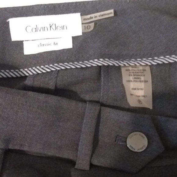Calvin Klein Classic Fit Dark gray pants size 10 - Picture 4 of 4